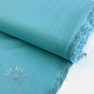 Tkanina wiskozowa z lnem PREMIUM ocean blue