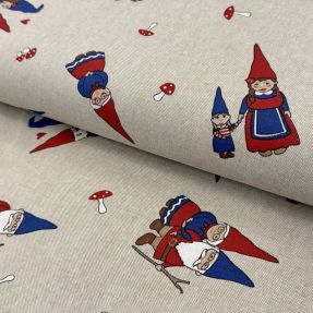 Dekoračná látka Linenlook Gnome Family