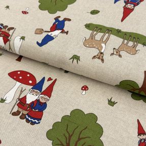 Tkanina dekoracyjna Linenlook Gnome Forest