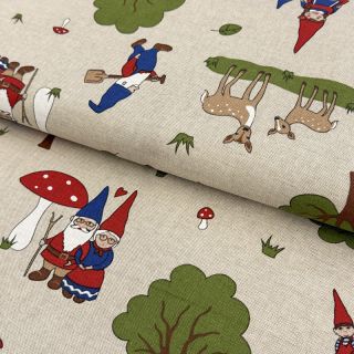Tkanina dekoracyjna Linenlook Gnome Forest