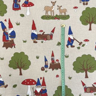 Tkanina dekoracyjna Linenlook Gnome Forest