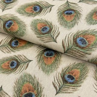 Tkanina dekoracyjna Linenlook Peacock Feather Chique