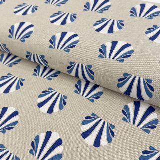 Tkanina dekoracyjna Linenlook Seashell blue