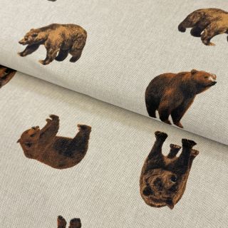 Tkanina dekoracyjna Linenlook Brown bear