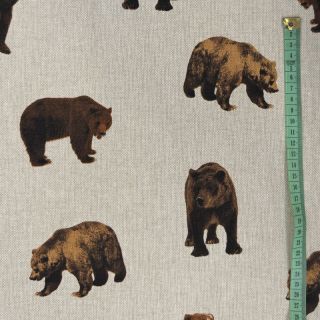 Tkanina dekoracyjna Linenlook Brown bear