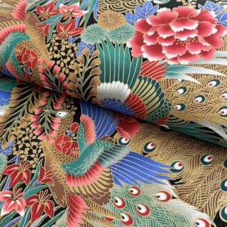 Bawełniana tkanina JAPAN Hoshi emeraude