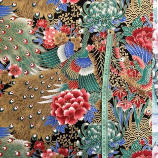 Bawełniana tkanina JAPAN Hoshi emeraude
