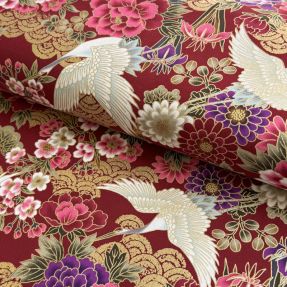 Bawełniana tkanina JAPAN Tanuri rouge