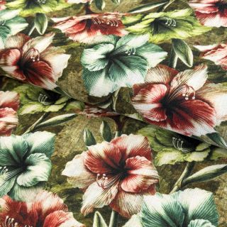Wiskoza z lnem Azalea design C digital print