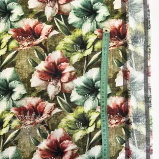 Tkanina wiskozowa z lnem Azalea design C digital print