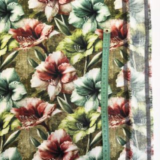 Wiskoza z lnem Azalea design C digital print