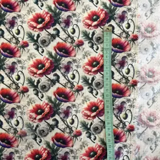 Tkanina wiskozowa z lnem Liana design C digital print