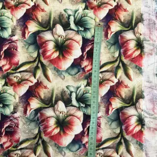 Tkanina wiskozowa z lnem Azalea design A digital print