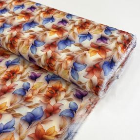 Wiskoza RAYON POPLIN Leafs design D digital print