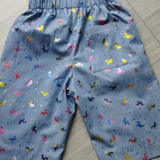 Bawełna JEANS FOIL Unicorn light blue