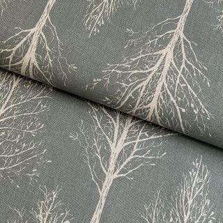 Tkanina dekoracyjna Linenlook Forest Tree Silhouette soft green