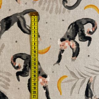 Tkanina dekoracyjna Linenlook Monkey Bananas