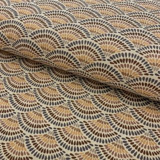 Tkanina dekoracyjna Linenlook Graphic handdrawn pattern beige