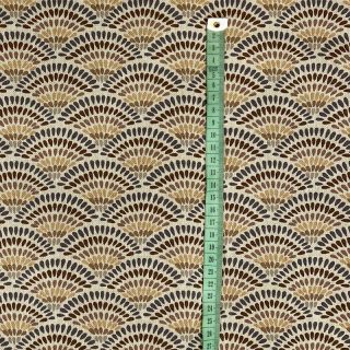 Tkanina dekoracyjna Linenlook Graphic handdrawn pattern beige