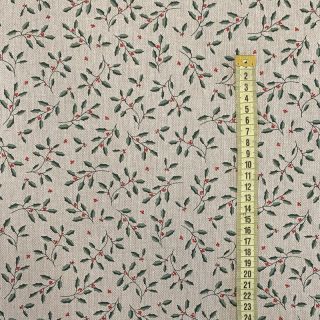 Tkanina dekoracyjna Linenlook Little Holly branch