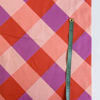 Bawełniana tkanina SATIN NERIDA HANSEN Large Gingham red digital print