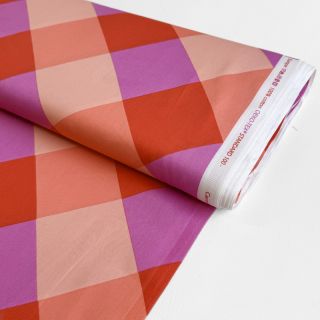 Bawełniana tkanina SATIN NERIDA HANSEN Large Gingham red digital print