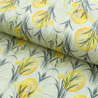 Dzianina WISKOZA Enjoy The Silence lemon digital print