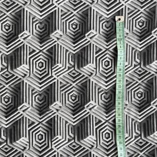 Dzianina WISKOZA Structure grey digital print