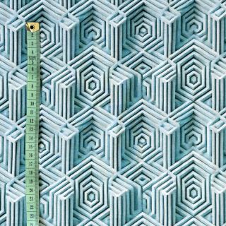 Jersey WISKOZA Structure blue digital print