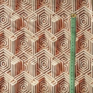 Dzianina WISKOZA Structure beige digital print