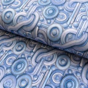 Úplet VISCOSE Unity blue digital print