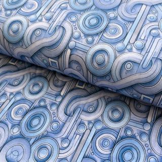 Dzianina WISKOZA Unity blue digital print