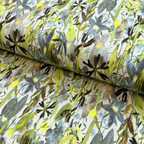 Úplet VISCOSE Vibrant forest lime digital print