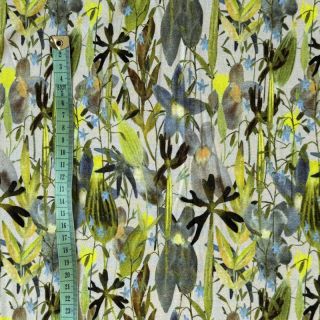 Dzianina WISKOZA Vibrant forest lime digital print