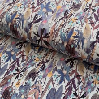 Dzianina WISKOZA Vibrant forest grey digital print