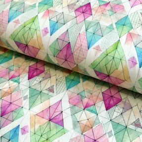 Úplet VISCOSE Stained glass green digital print