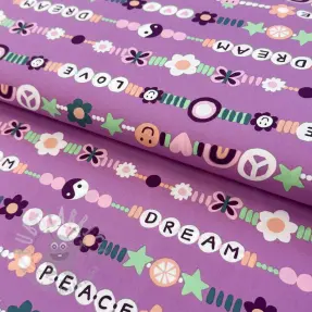 Bawełniana tkanina Love dream mauve