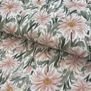 Muślin double gauze Bunches of flowers digital print