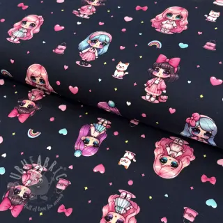 Jersey Dolls navy digital print
