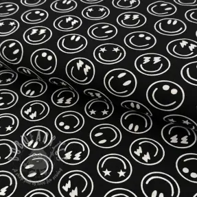 Jersey Happy faces black digital print