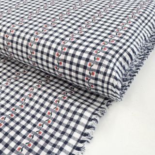 Bavlnená látka JACQUARD Climbing navy