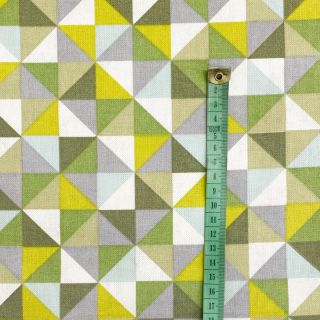 Tkanina dekoracyjna premium Diamond triangle green