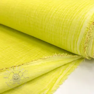 Muślin double gauze Vintage neon yellow