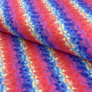 Dzianina Kaleido rainbow dark digital print