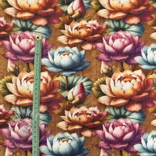 Tkanina wiskozowa z lnem Marigold design C digital print