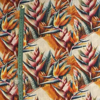 Tkanina wiskozowa z lnem Marigold design A digital print