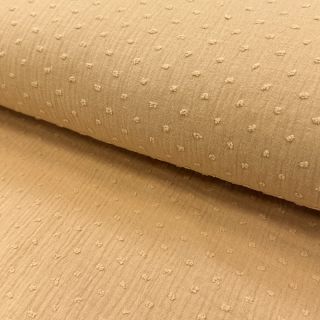 Podwójna gaza/muslin DOBBY camel