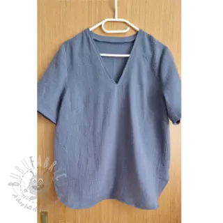 Muślin double gauze jeans blue