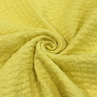 Bavlnená látka STRETCH Baby yellow
