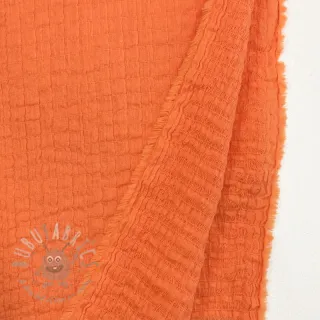 Bawełniana tkanina STRETCH Baby pomarańczowa